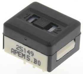 25149NAB, PCB Slide Switch Double Pole Double Throw (DPDT) On-Off-On 1 A @ 30 V dc Slide
