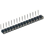 399-87-106-10-003101, 6 Way Right Angle Through Hole 2.54mm SIL Socket, Solder ...