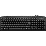 45470, Defender Проводная клавиатура Focus HB-470 RU,черный,мультимедиа