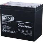 Аккумуляторная батарея CyberPower RC 12-55 12В/55Ач, клемма Болт М6 ...