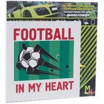 VRC 606-08, Наклейка виниловая "Футбол в моем сердце" 10х10см MASHINOKOM