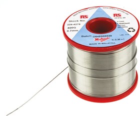 Фото 1/4 291319, Wire, 0.7mm Lead solder, 183 188°C Melting Point