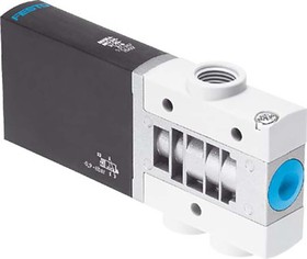 MHE4-MS1H-3/2G-1/4, 3/2 Closed, Monostable Pneumatic Solenoid/Pilot-Operated Control Valve - Electrical MHE4 Series, 525187