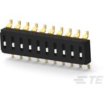 EDS10SGRSTU04Q, 10 Way Surface Mount DIP Switch SPST, Recessed Actuator