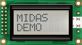 MC20805A6W-FPTLWI-V2, MC20805A6W-FPTLWI-V2 Alphanumeric LCD Alphanumeric Display, 2 Rows by 8 Characters