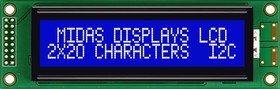 MC22005A6W-BNMLWI-V2, MC22005A6W-BNMLWI-V2 Alphanumeric LCD Alphanumeric Display, 2 Rows by 20 Characters