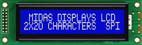 Фото 1/2 MC22005A6W-BNMLWS-V2, MC22005A6W-BNMLWS-V2 Alphanumeric LCD Alphanumeric Display, 2 Rows by 20 Characters