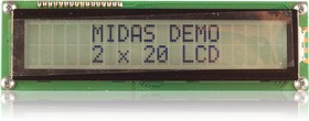 MC22008B6W-FPTLW-V2, MC22008B6W-FPTLW-V2 Alphanumeric LCD Alphanumeric Display, 2 Rows by 20 Characters