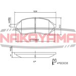 P0344NY, Торм. колодки передние Mazda 323 BJ 1.3,1.5,1.6 98-
