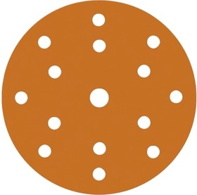 Фото 1/2 Диск шлифовальный на бумажной основе 518 Orange Ceramic (50 шт; 150 мм; Р60; 15 отверстий) 518.150.060.15
