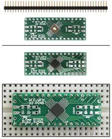 204-0017-01, PCBs & Breadboards .5mm Pitch, 32 Pin QFP/QFN Adapter