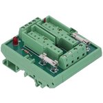 2282088, Interface module, with plug-in socket for two solid-state relays with security latch, screw connection, light ind ...