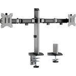 Кронштейн Exell EXi-MA42 для 2-x мониторов 17"-32", шарнир, VESA 100x100 мм, до 9 кг, наклон +70°/-70°, поворот +90°/-90°, вращение +180°/-1