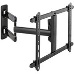 Настенный выдвижной кронштейн Exell EXi-X5044 для ТВ 32"-70", 2 колена, VESA 400x400мм, до 50 кг, 59-590 мм от стены, наклон -10°/+5°, повор