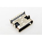 TYPE-C 6P(073), Разъем USB 5A 1 SMD 6 Розетка -25°C+85°C Разъем USB SMD типа C