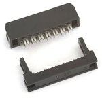 IDC2-14F (DS1017-14-N), Розетка 2.0мм на шлейф 14 pin без фиксатора кабеля