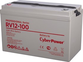 Фото 1/3 Батарея аккумуляторная для ИБП CyberPower Professional series RV 12-100, Аккумуляторная батарея PS CyberPower RV 12-100 / 12 В 100 Ач