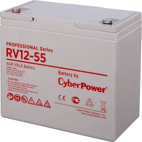 Фото 1/4 Батарея аккумуляторная для ИБП CyberPower Professional series RV 12-55, Аккумуляторная батарея PS CyberPower RV 12-55 / 12 В 55 Ач