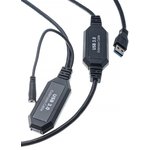 CU827-10M, VCOM USB 2.0 Type-AM - USB 2.0 Type-AF 10м, Кабель-адаптер