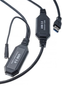Фото 1/10 CU827-10M, VCOM USB 2.0 Type-AM - USB 2.0 Type-AF 10м, Кабель-адаптер