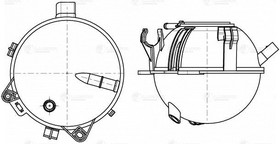 Фото 1/3 LET 1810, Бачок расширительный VAG Octavia (A5) 04-, Passat (B6) 05-, (B7) 11-, Tiguan 08-, Golf VI, VII Luzar