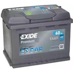 EA601, EXIDE EA601 PREMIUM_аккумуляторная батарея! 19.5/17.9 рус 60Ah 600A 242/175/190 CARBON BOOST\