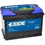 EB741, EXIDE EB741 EXCELL_аккумуляторная батарея! 19.5/17.9 рус 74Ah 680A 278/175/190\
