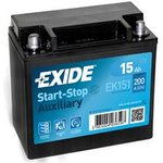 EK151, EXIDE EK151_аккумуляторная батарея! рус 15Ah 200A 150/90/145 AGM AUXILIARY\