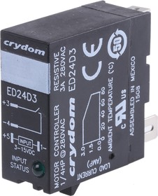 Фото 1/5 ED24D3, Solid State Relay, ED, 1NO, 3A, 280V, Screw Terminal