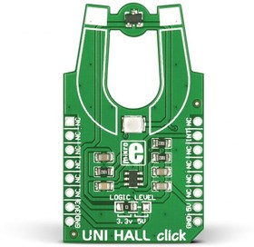 Фото 1/5 MIKROE-1647, UNI HALL Click Hall Effect Sensor Magnetic Switch Module for 74LVC1T45, US5881