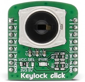 Фото 1/2 MIKROE-2564, Keylock Click Switch mikroBus Click Board for Home Security, Industrial Applications