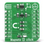 MIKROE-4139, Magneto 6 Click Hall Effect Sensor mikroBus Click Board for TLI493D-A2B6