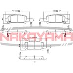 P0716NY, Торм.колодки задн. Subaru Outback 00-