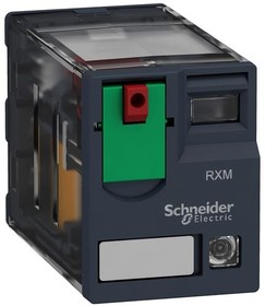 RXM2AB2E7, Miniature Plug-in Relay RXM, 2CO, AC, 48V, 12A, PCB Pins