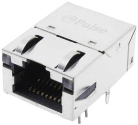 JXD1-1V17NL, Modular Connectors / Ethernet Connectors 100Base-TX 350uH Leds Green-O/Y EMI-None