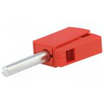 215-212, Red Male Banana Plug, 4 mm Connector, Cage Clamp Termination, 20A, 42V