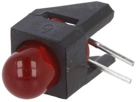 Фото 1/2 HLMP-3301-D00B2, LED; in housing; red; 5mm; No.of diodes: 1; 10mA; Lens: red,diffused