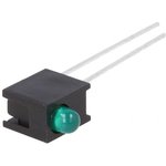 HLMP-1503-C00A1, LED; in housing; green; 3mm; No.of diodes: 1; 10mA; 60°; 1.5?2.7V