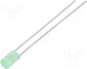 LL-304GD4J-1B, LED; 3mm; yellow green; 20?45mcd; 130°; Front: flat; 1.6?2.4V