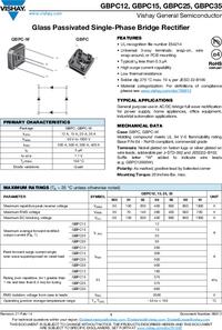 5pcs Bridge Rectifier GBPC3502 - 200V 35A, Equivalent To KBPC3502, Open Box New 14 thumbnail image