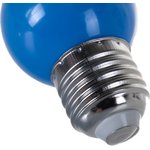 Лампа декоративная светодиодная LED-G45-1W/BLUE/E27/FR/С UL-00005647