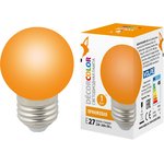 Лампа декоративная светодиодная LED-G45-1W/ ORANGE/E27/FR/С UL-00005650
