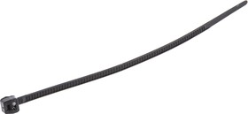 118-00030 T18ROS-PA66HS-BK, Cable Tie, 100mm x 2.5 mm, Black Polyamide 6.6 (PA66), Pk-200