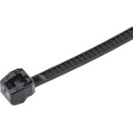 118-00030 T18ROS-PA66HS-BK, Cable Tie, 100mm x 2.5 mm, Black Polyamide 6.6 ...