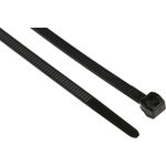 118-04900 T30LOS-PA66HS-BK, Cable Tie, 200mm x 3.4 mm, Black Polyamide 6.6 ...