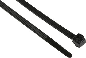 Фото 1/2 118-04900 T30LOS-PA66HS-BK, Cable Tie, 200mm x 3.4 mm, Black Polyamide 6.6 (PA66), Pk-100