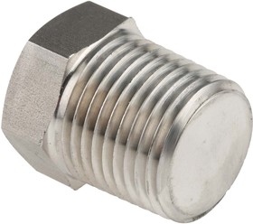 Фото 1/4 Stainless Steel Pipe Fitting Hexagon Plug, Male NPT 1/2in