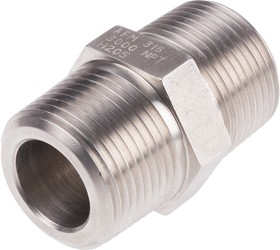 Фото 1/2 Stainless Steel Pipe Fitting Hexagon Nipple Joint, Male NPT 1in x Male NPT 1in