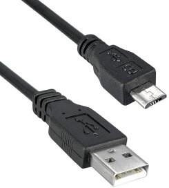 Фото 1/3 3025033-01, USB Cables / IEEE 1394 Cables USB 2.0 A Male to USB 2.0 Micro B Male, Black color, 28/28AWG, 1FT Length