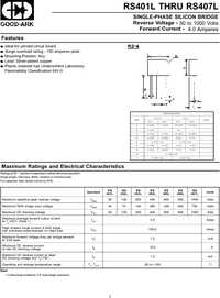 KBL410 (KBL10, RS407), Диодный мост 4А 1000В [KBL], Китай | купить в ...
